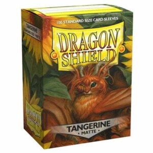 Dragon Shield (Standard size) (100) Protective Sleeves - Matte Tangerine