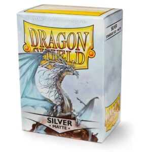 Dragon Shield (Standard size) (100) Protective Sleeves - Matte Silver