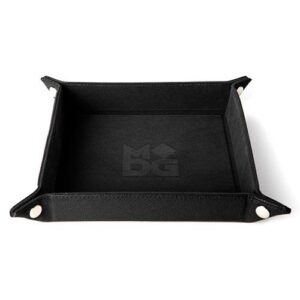 Fanroll - Fold Up Velvet Dice Tray w/ PU Leather Backing - Black
