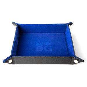 Fanroll - Fold Up Velvet Dice Tray w/ PU Leather Backing - Blue