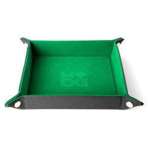 Fanroll - Fold Up Velvet Dice Tray w/ PU Leather Backing - Green