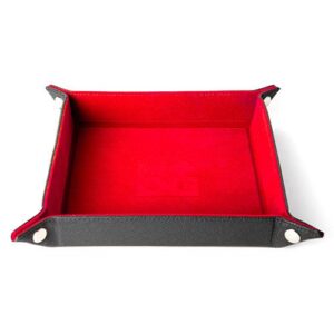 Fanroll - Fold Up Velvet Dice Tray w/ PU Leather Backing - Red