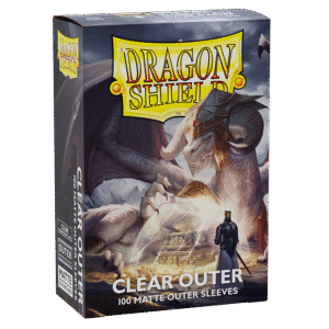 Dragon Shield Standard Outer Sleeves – Matte Clear (100 Sleeves)