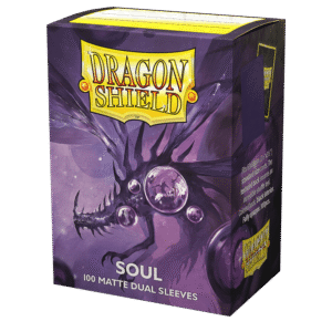 Dragon Shield (Standard size) (100) Protective Sleeves - Dual Matte – Metallic Purple – Soul