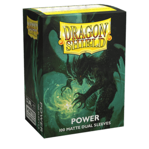 Dragon Shield (Standard size) (100) Protective Sleeves - Dual Matte – Metallic Green – Power