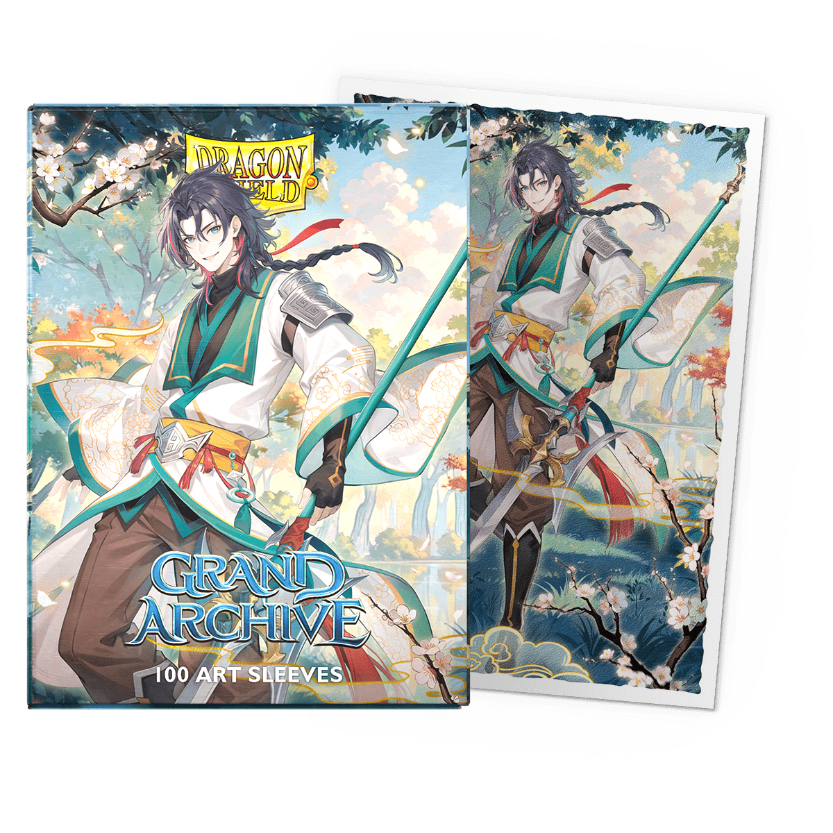Dragon Shield (Standard size) (100) Protective Sleeves – Grand Archive TCG Matte Art Sleeves – Jin, Fate Defiant