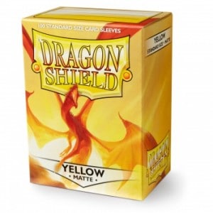 Dragon Shield (Standard size) (100) Protective Sleeves - Matte Yellow