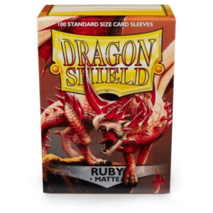 Dragon Shield (Standard size) (100) Protective Sleeves - Matte Ruby