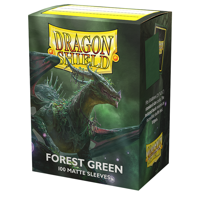 Dragon Shield (Standard size) (100) Protective Sleeves – Matte Forest Green
