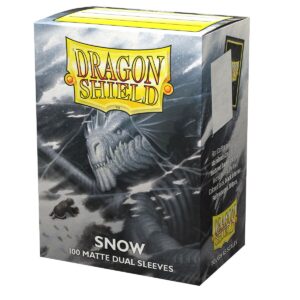 Dragon Shield (Standard size) (100) Protective Sleeves - Dual Matte Snow