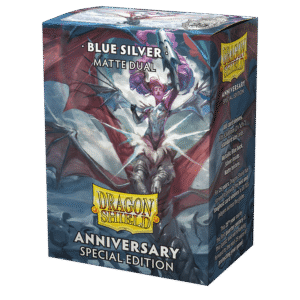Dragon Shield (Standard size) (100) Protective Sleeves - Special Ed. Blue Silver