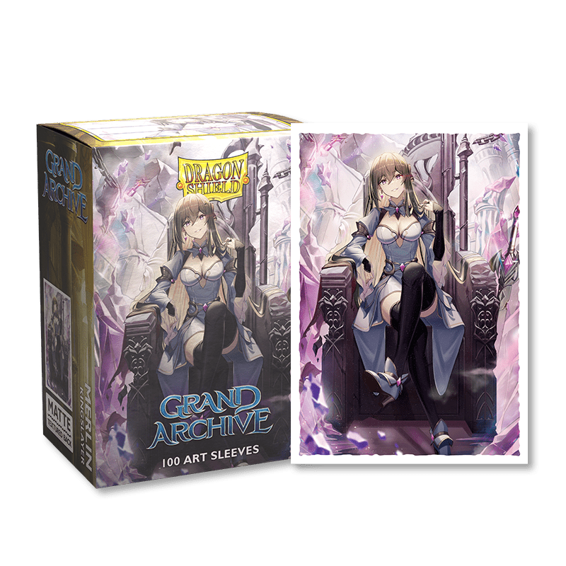 Dragon Shield (Standard size) (100) Protective Sleeves – Grand Archive TCG Matte Art Sleeves – Merlin