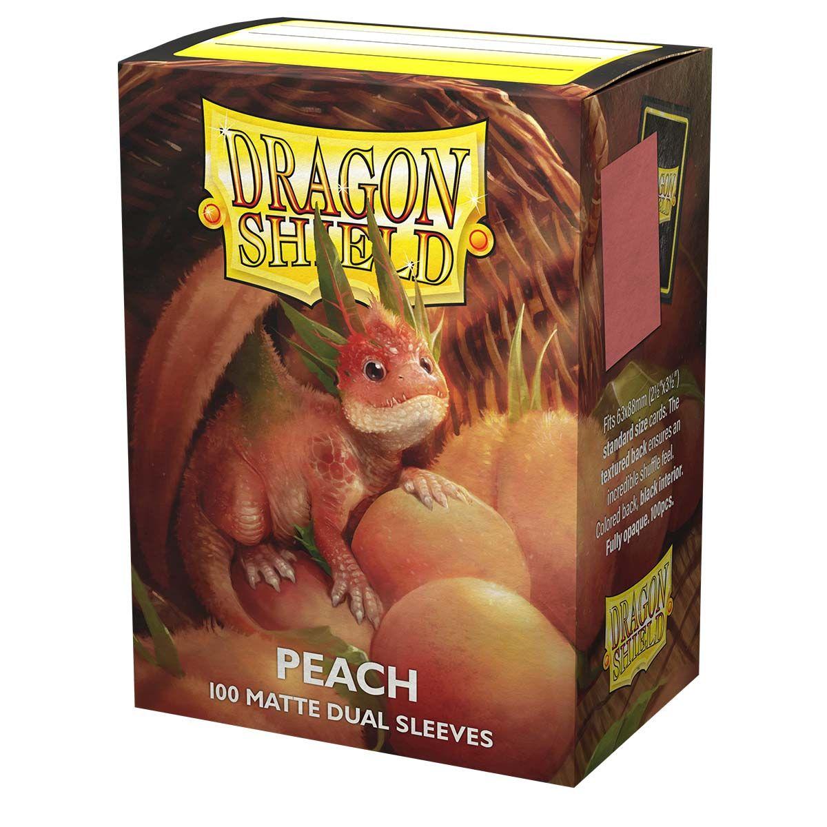 Dragon Shield (Standard size) (100) Protective Sleeves – Dual Matte Peach