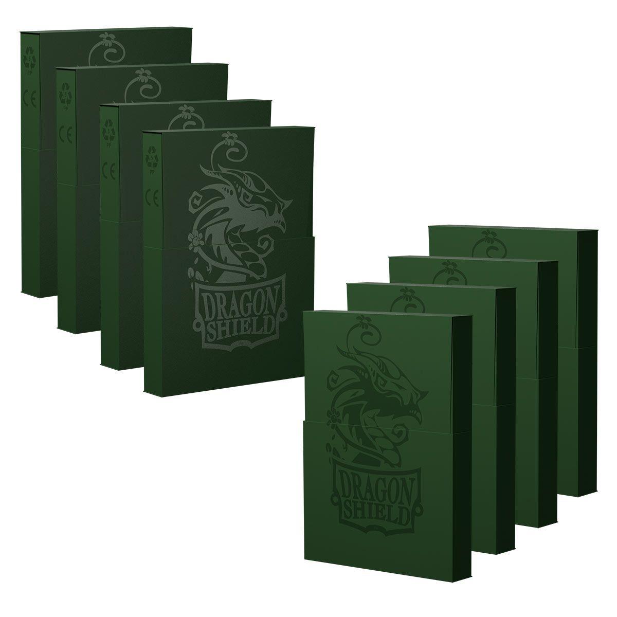 Dragon Shield Cube Shell – Caja De Almacenamiento Para 20 Cartas (Funda Simple) O 15 (Doble), Verde Bosque, Paquete De 8, Ideal Para MTG Y Juegos De Cartas