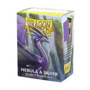 Dragon Shield (Standard size) (100) Protective Sleeves - Dual Matte Nebula & Silver