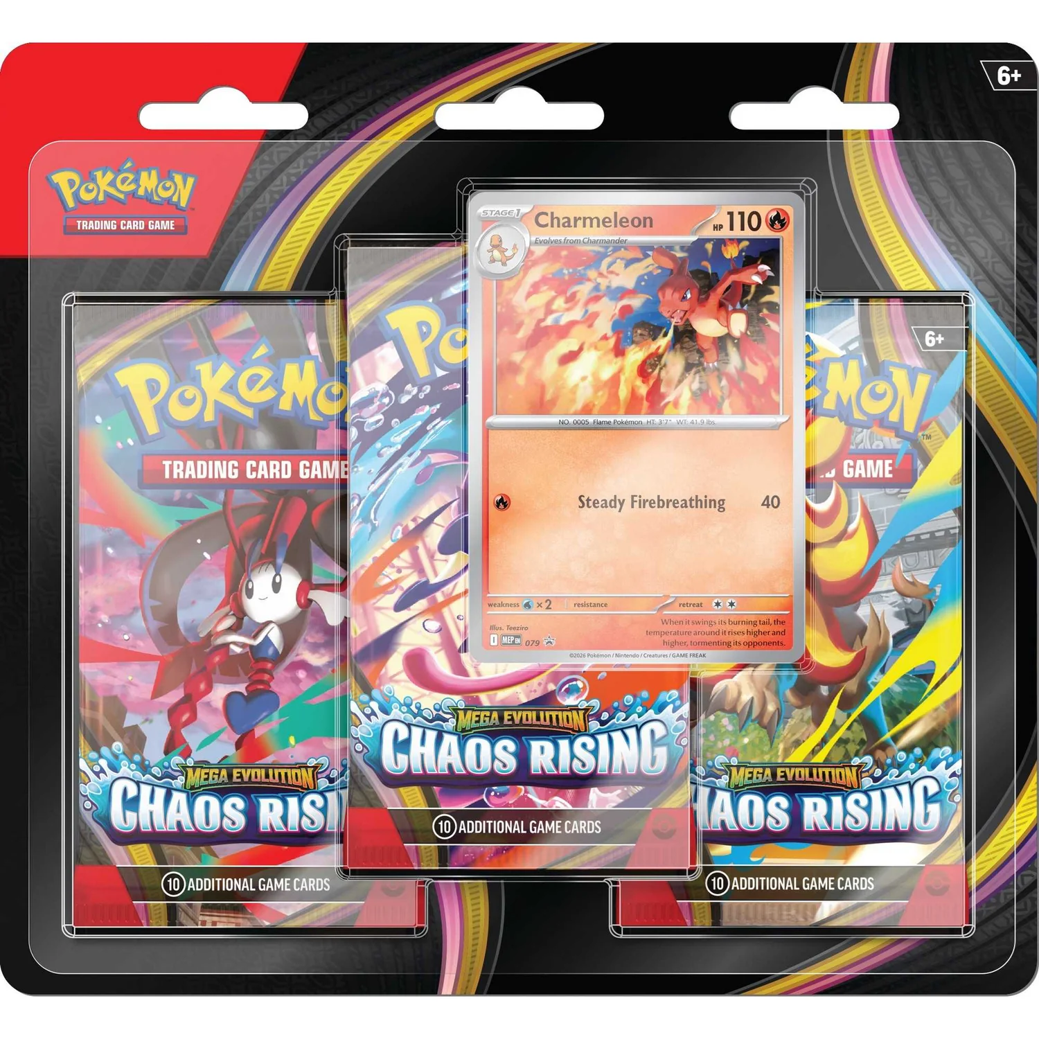 Pokemon TCG: Mega Evolution Chaos Rising – 3-Pack