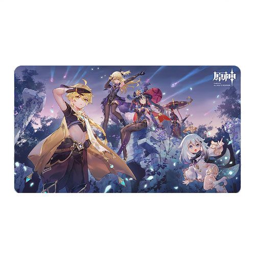 Genshin Impact Unreconciled Stars Mousepad Aether Fischl Mona Paimon & Scaramouche 70 x 40 cm