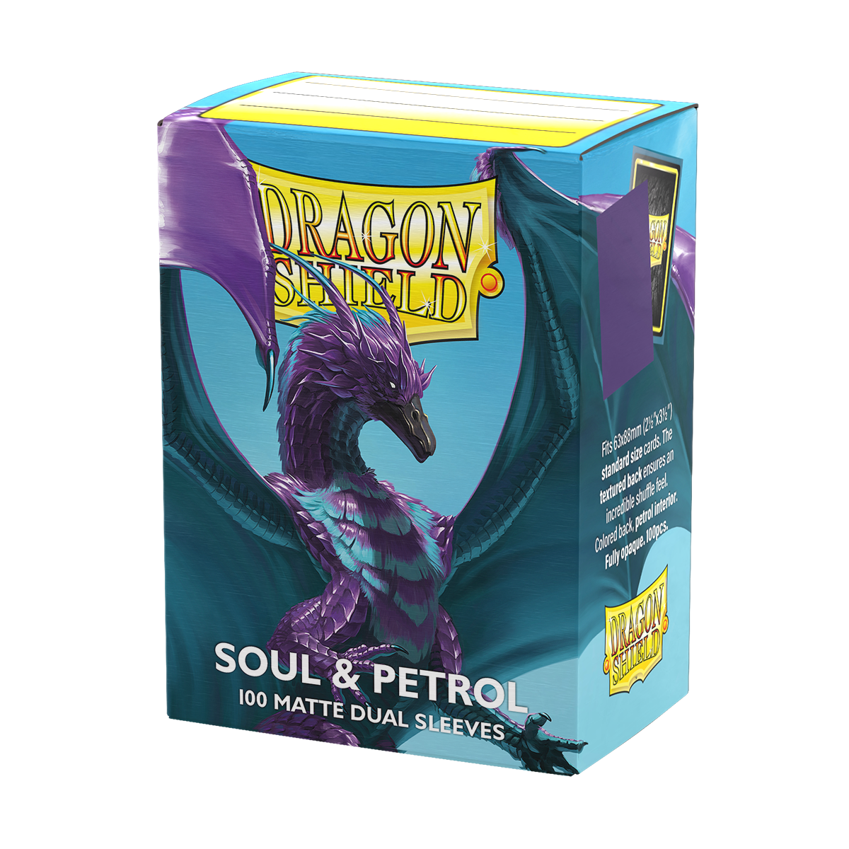 Dragon Shield (Standard size) (100) Protective Sleeves – Dual Matte Soul & Petrol