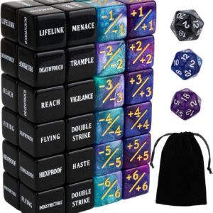 +1/+1 & -1/-1 Dice Counters & Keywords