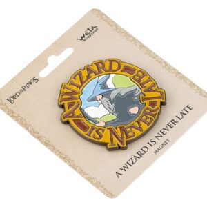 Lord of the Rings Magnet A Wizard Is Never Late (Enamel) 7 cm